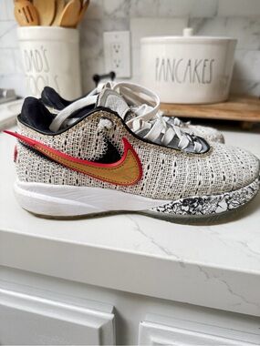 Nike LeBron XX Big Kids' Shoes White-Metallic Gold-Black Lebron XX Pink Diamond